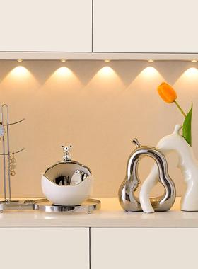 轻奢高档永不分梨酒柜装饰品摆件现代客厅玄关电视玻璃柜子家居