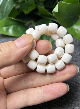 天然鹿角骨手串h 极限弧归圆佛珠桶珠手链手串念珠珠猛犸骨象9*10