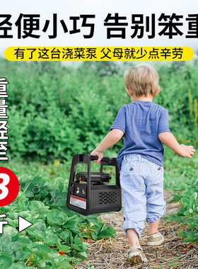 户外抽水泵家用便携式浇菜抽水机充电式锂电池小型农用吸水喷雾器