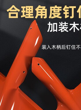 钢锹淬火锰钢铲园林木柄植树铲子户外尖方煤农用锹加厚轨道刚铁锨