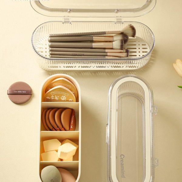 粉扑收纳桌面专业清洗晾晒化妆工具神器防尘美妆蛋气垫刷子棉片盒,淘宝优惠券,粉丝福利购,淘宝优惠卷