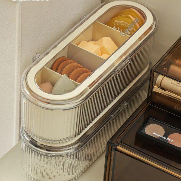 粉扑收纳桌面专业清洗晾晒化妆工具神器防尘美妆蛋气垫刷子棉片盒,淘宝优惠券,粉丝福利购,淘宝优惠卷