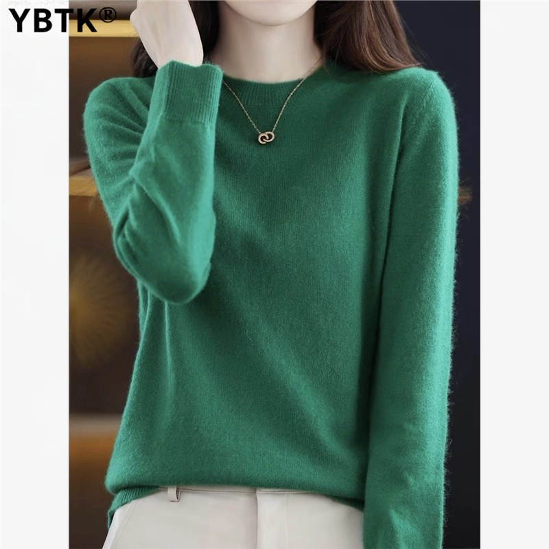 鄂尔多斯市羊绒衫女100%山羊绒圆领针织毛衣秋冬季宽松内搭打底衫,淘宝优惠券,粉丝福利购,淘宝优惠卷