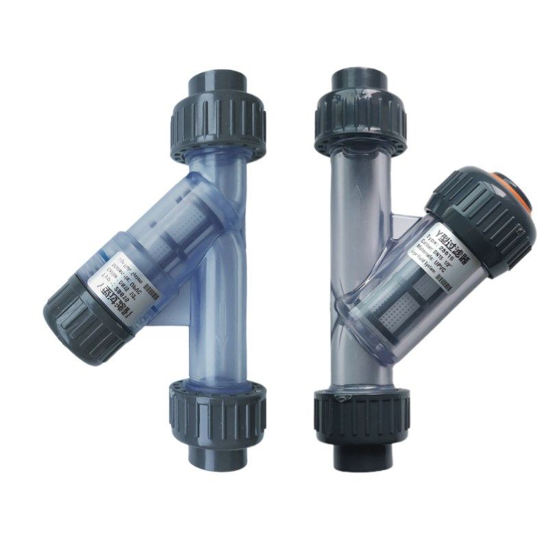 塑料UPVC(CPVC,PVDF,PPH材质) Y型过滤器 管道过滤器 耐腐蚀,淘宝优惠券,粉丝福利购,淘宝优惠卷