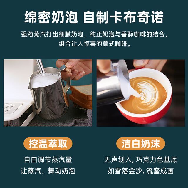 German Derlla fully semi-automatic espresso machine household small milk foam grinder and grinder all in one