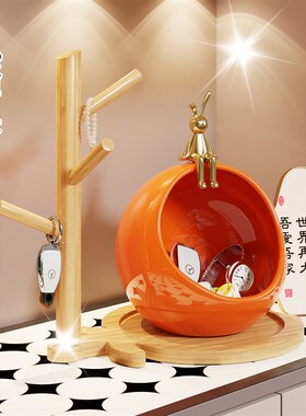 入户门口鞋柜钥匙收纳桌面乔迁新居摆件装饰品玄关台面杂物储物架