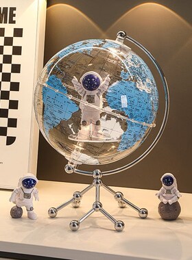 地球仪迷你摆件地球仪摆件轻奢高级感小众宇航员太空人女童12岁男