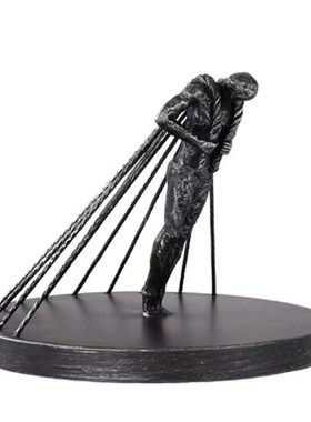 动物人物人体抽象艺术雕塑售楼部样板房间陈设工艺品铸铁工艺摆件