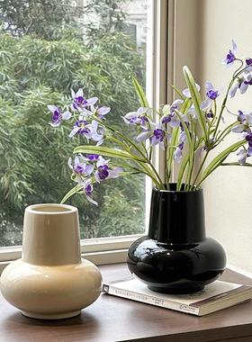 轻奢陶瓷花瓶摆件客厅插花玫瑰假花仿真花摆设玄关桌面装饰摆设