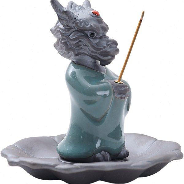 许愿龙线香香插香座陶瓷创意生肖龙香炉精致日式禅意香托桌面摆件,淘宝优惠券,粉丝福利购,淘宝优惠卷