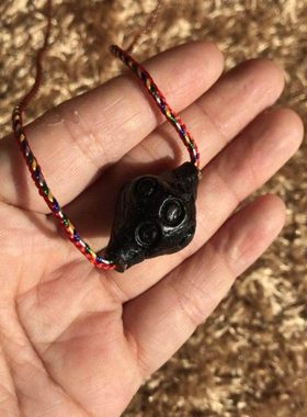 惹呼啦 九眼 噶举直貢央日岗 师制作 惹哈吊坠