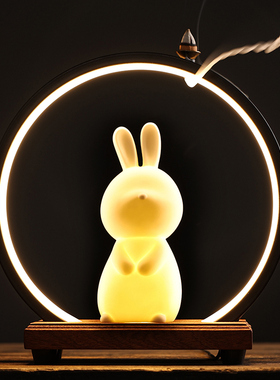 现代简约白瓷小兔子摆件家居客厅桌面装饰品陶瓷可爱玉兔生肖摆设