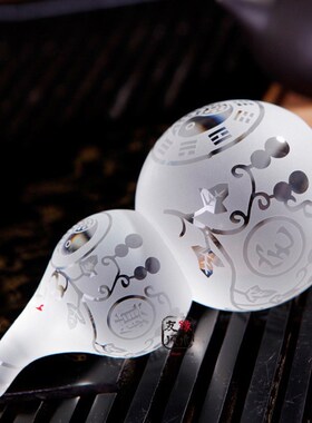 白水晶葫芦八卦葫芦摆件招财保平安中式玄关客厅卧室礼品装饰品