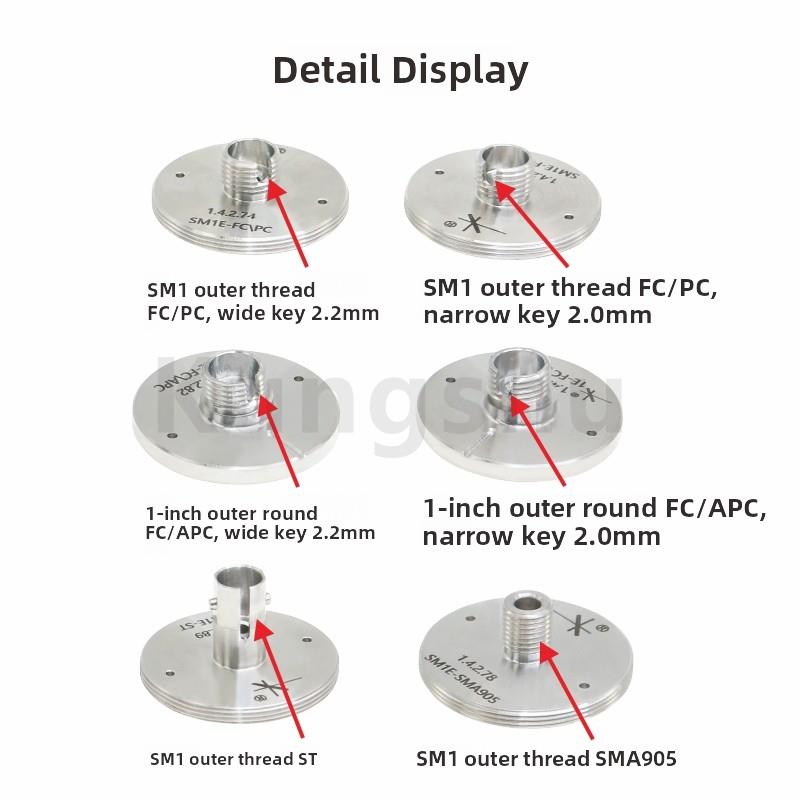 一体式不锈钢法兰转接件SM1SM05FCAPC转接头光纤耦合器 - 图1