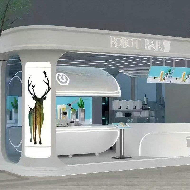 玻璃岗亭户外站台岗亭售楼处迎宾保安亭门卫室可移动值班形象岗亭 - 图2