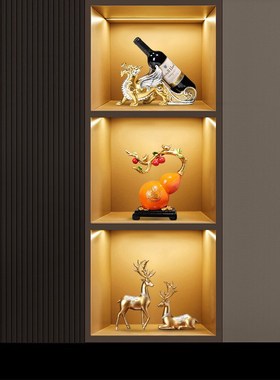 客厅酒柜电视柜高级轻奢创意高端大气上档次装饰品摆件工艺品套装