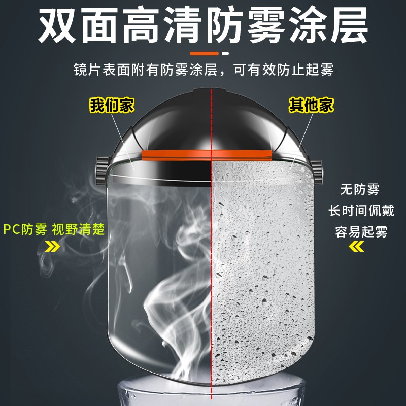 德国品质切割f打磨防护面罩电焊防护罩安全帽全脸防尘焊工面具轻 - 图1