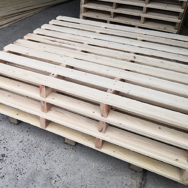 木托盘货架木板垫仓板地台板物流叉车托盘L实木出口托盘可承重一 - 图1