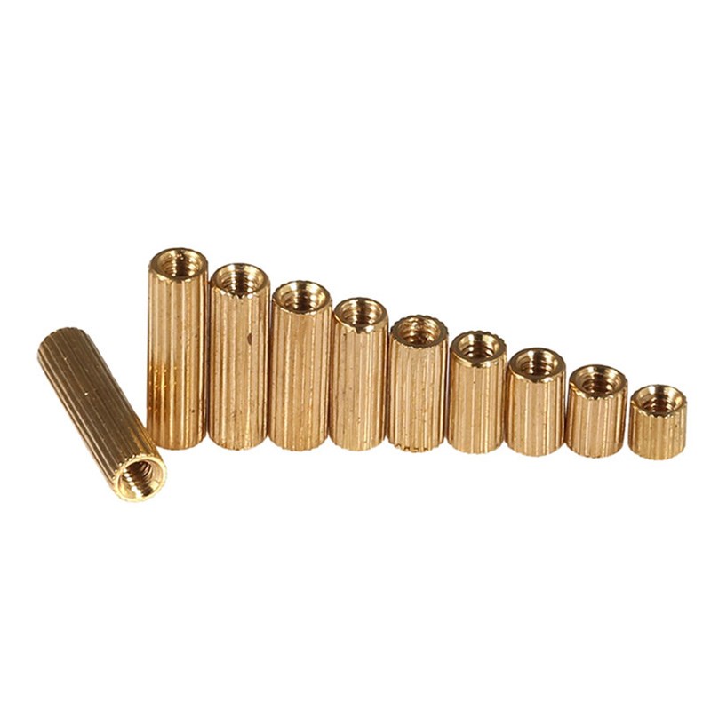M2 double-pass copper column circular knurled single-head screw column monitoring support column security camera isolation spacer stud