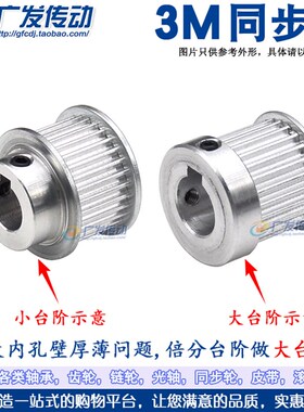 3M45齿T 槽宽11/16 BF型 同步轮 铝合金同步皮带轮 成品通孔/键槽