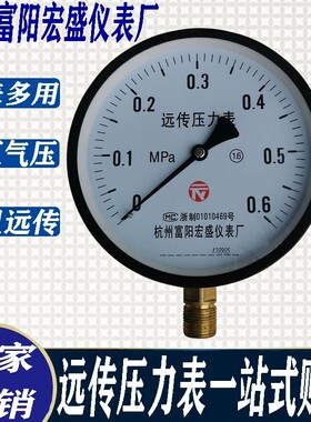 杭州富阳宏盛远传压力表YTZ-150恒压电阻气压水压表0-0.6/1.0/1.6