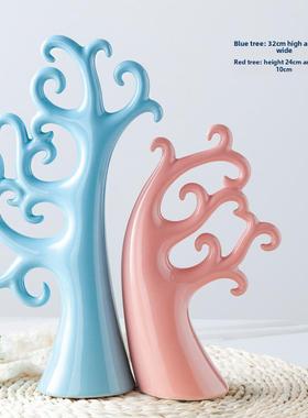 一家四口鹿家客厅酒柜房间桌面小摆设饰品陶瓷现代可及豪华高端