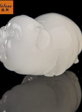 可爱生肖猪玉石喜乐猪手把件把玩件礼品把件商务礼品属猪生日礼物