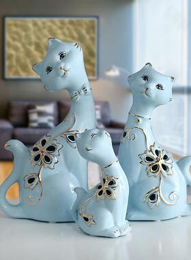 创意家居天鹅软装酒柜装饰摆件结婚礼物客厅墙柜电视柜摆件陶瓷