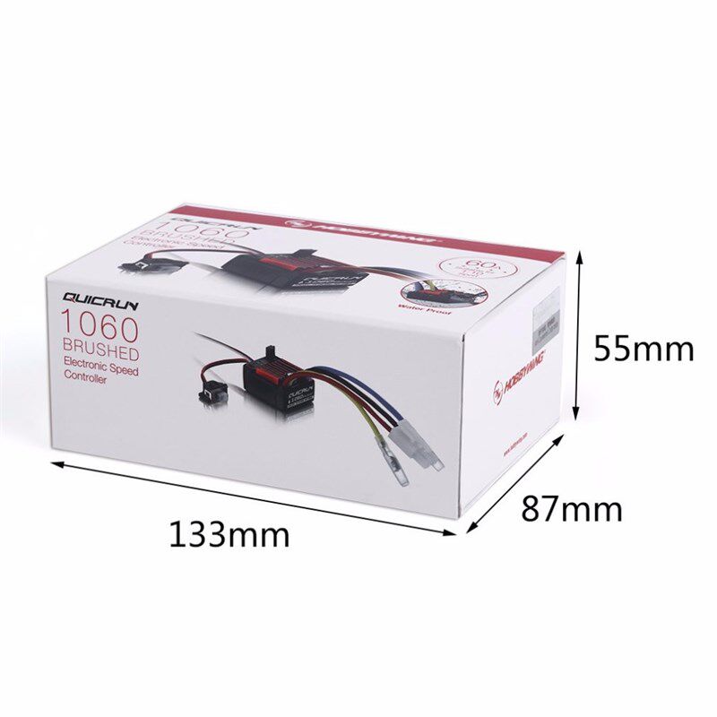 好盈QuicRun酷跑 1060防水有刷电调模型车用60A电调 全防水攀爬用 - 图3