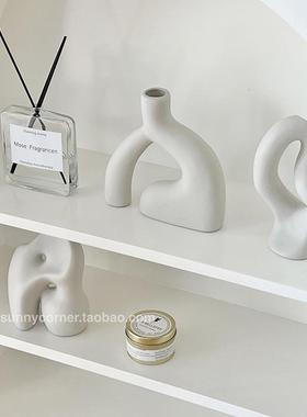抽象艺术装饰陶瓷花瓶摆件客厅桌面家居饰品干燥花插花装饰品摆设