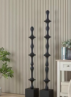 法式中古客厅落地装饰玻璃钢摆件大型软装酒店样板房玄关装饰品