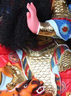 新品感天大帝神像 伯益 伯爷 老伯公树脂敦煌彩K金镇宅工艺品摆件