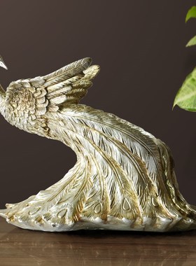 欧式孔雀红酒g架摆件创意客厅电视酒柜实用装饰品摆设乔迁新居礼