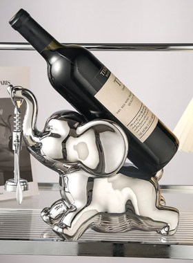 轻奢高档象酒托红酒架摆件家居客厅酒H柜餐边柜装饰品乔迁新居礼