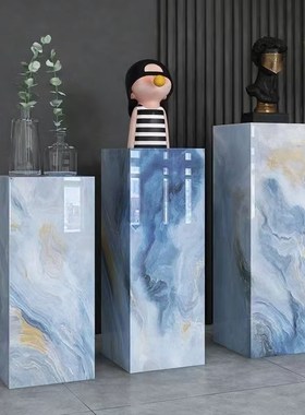 岩板底座落e地摆件轻奢高档客厅大理石底座底座增高台展台展示架