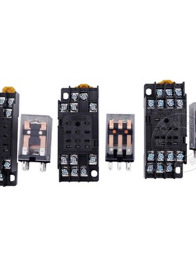 小型中间继电器220v交流24v12v直流HH52P 53P 54P带底座MY2NJ带灯