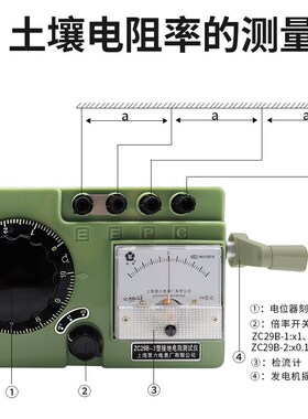 上海第六电表厂梅格ZC-8型接地电阻测试仪ZC29B测防雷电阻摇表