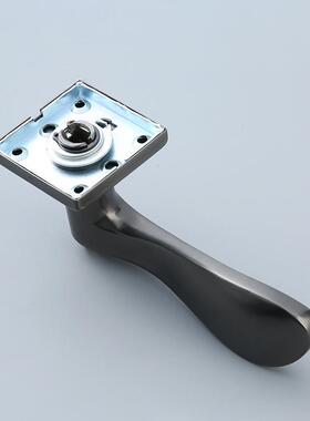 卧室门锁纯铜锁芯静音通用型室内房间木门分体式卫生间灰色门把手