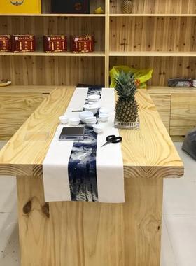 实木桌面板可订隔板面板可订板面台板榆木木板办公台吧面板餐桌台