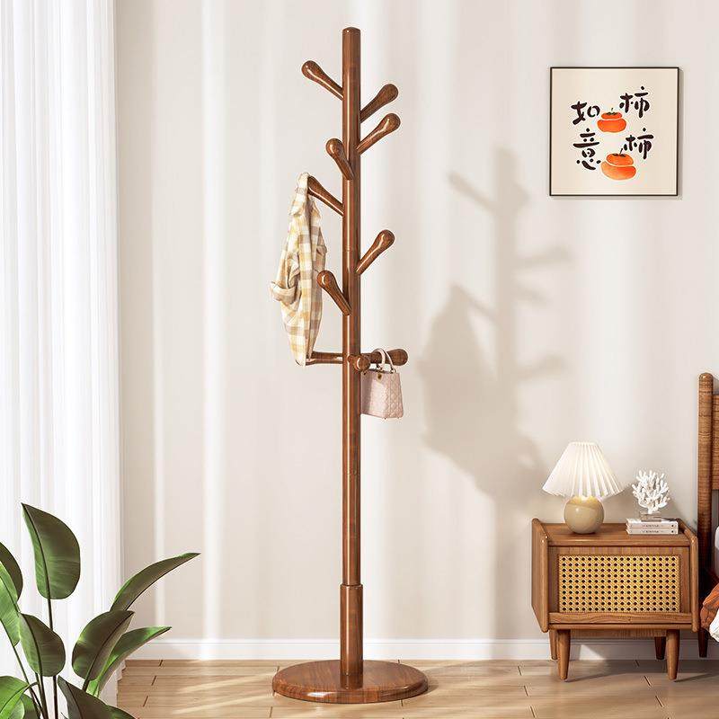 落地衣架衣帽架卧室挂衣架客厅秋冬挂衣杆立式简易实木挂包架木质,淘宝优惠券,粉丝福利购,淘宝优惠卷