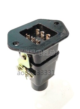 现货航空插头插座CA-6JZ1/KA1矩形连接器6芯航空接插件单孔头穿线