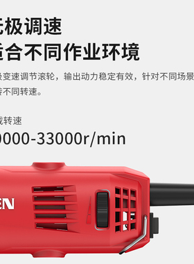 上海KEN锐奇9003E工业级小型电磨头调速玉石雕刻机抛光手持打磨机