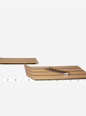 空合轻奢皮革托盘金属几何样板间B酒店卧室售楼处茶几客厅收纳摆