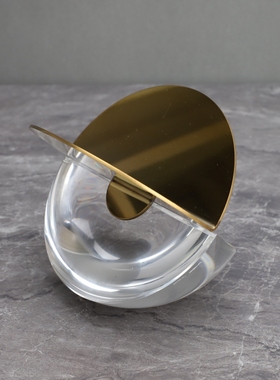 现代轻奢大理石金k属摆件家居配饰书桌酒柜软装饰品电视柜北欧摆