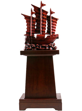 一帆风顺摆件大树脂帆船工艺品公C司开业礼品办公室店铺落地摆设