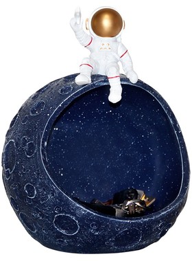 太空人宇航员摆件轻奢创意玄关钥匙收纳盒鞋柜电视柜摆放台装饰品