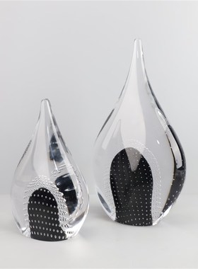 北欧创意轻奢水滴几何水晶摆件客B厅书房办公室玄关茶几家居装饰