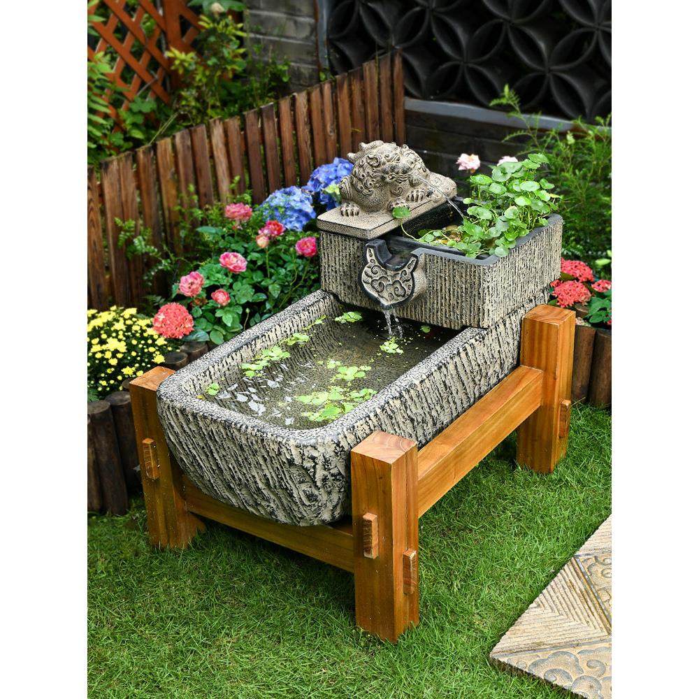 庭院流水摆件循环水户外室外水景观小院阳台鱼池造景貔貅彷石槽,淘宝优惠券,粉丝福利购,淘宝优惠卷