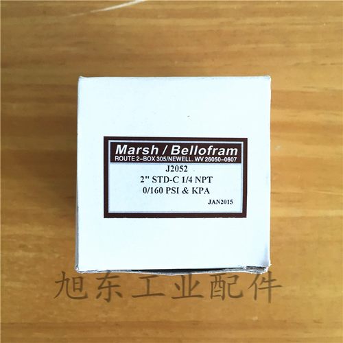 美国Marsh马绍恩美标双刻度0~160PSI水压表气动气压表压力表 - 图0