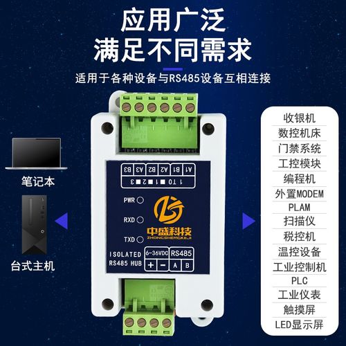 1-8路RS485集线器中继器HUB光电隔离信号放大器抗干扰防雷工业级 - 图1